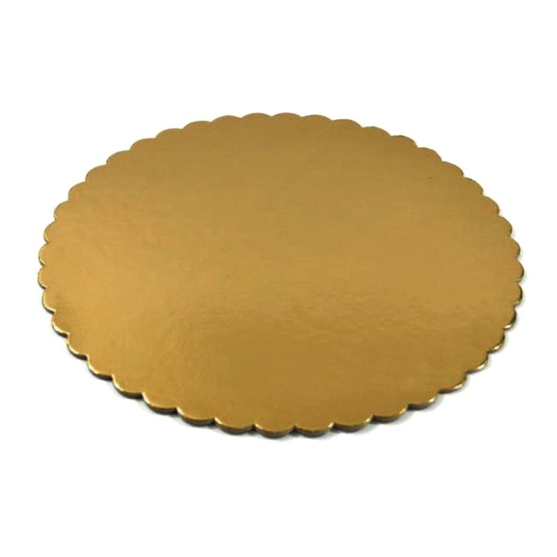 Podkłady tortowe okrągłe złote 30cm (1szt)