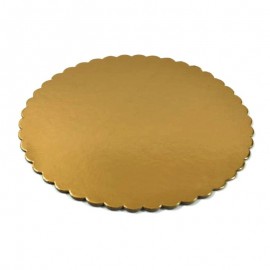 Podkłady tortowe okrągłe złote 32cm (1szt)