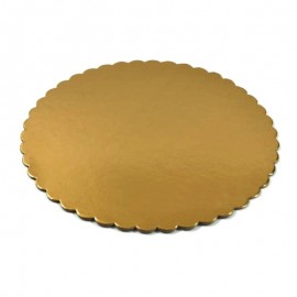 Podkłady tortowe okrągłe złote 24cm (1szt)