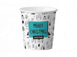 Kubek papierowy 250ml Merry Christmas (50szt)
