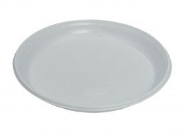 Talerz plastikowy biały 17cm (100szt)