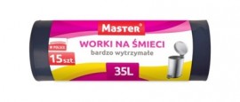 Worki na odpady czarne 35L mocne (15szt)