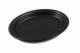 Talerz plastikowy owalny 26cm czarny (100szt)
