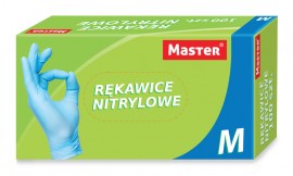 Rękawice Nitrylowe M niebieskie (100szt)