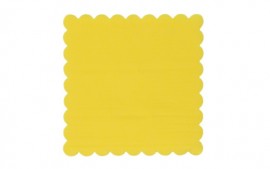 Serwetki gastronomiczne ząbkowane żółte 15x15 (120szt)