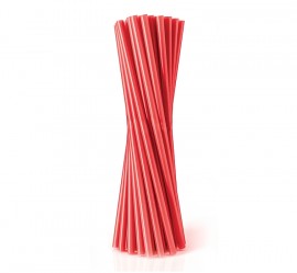 Słomka plastikowa czerwona SHAKE (500szt)