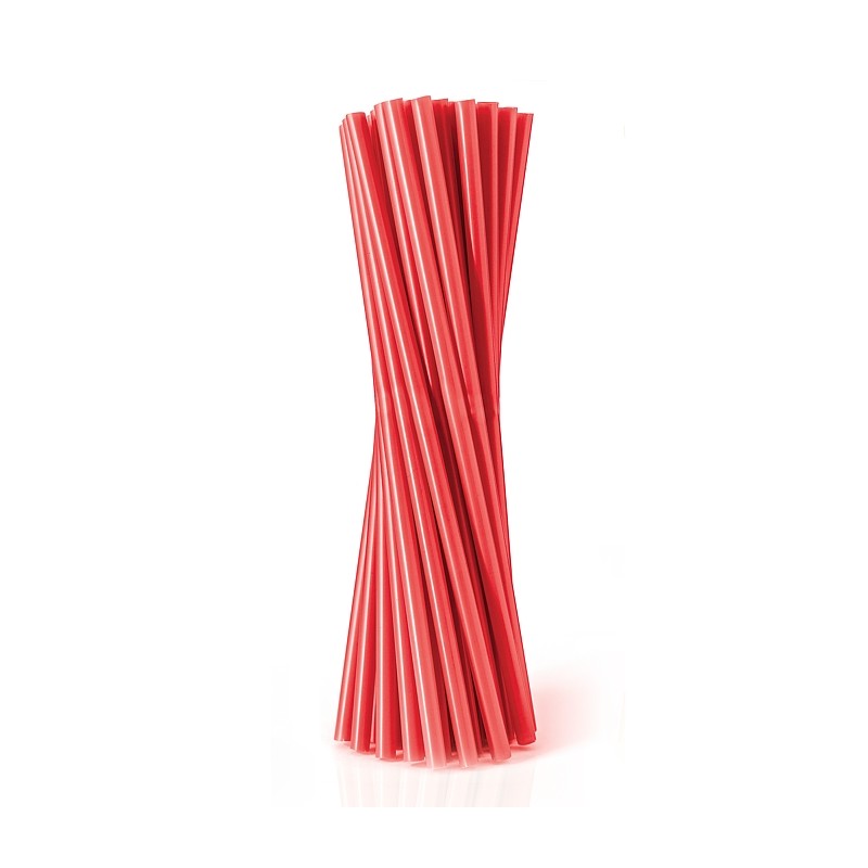 Słomka plastikowa czerwona SHAKE (500szt)